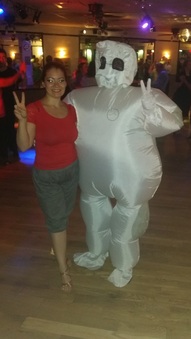 Ann Marie with Eugene dressed as Baymax